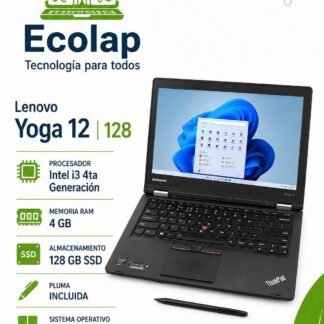 Lenovo ThinkPad Yoga 12 | Intel Core i3 4ta Gen | 4 GB RAM | SSD 128 GB | Pantalla Táctil + Pluma | Windows 11